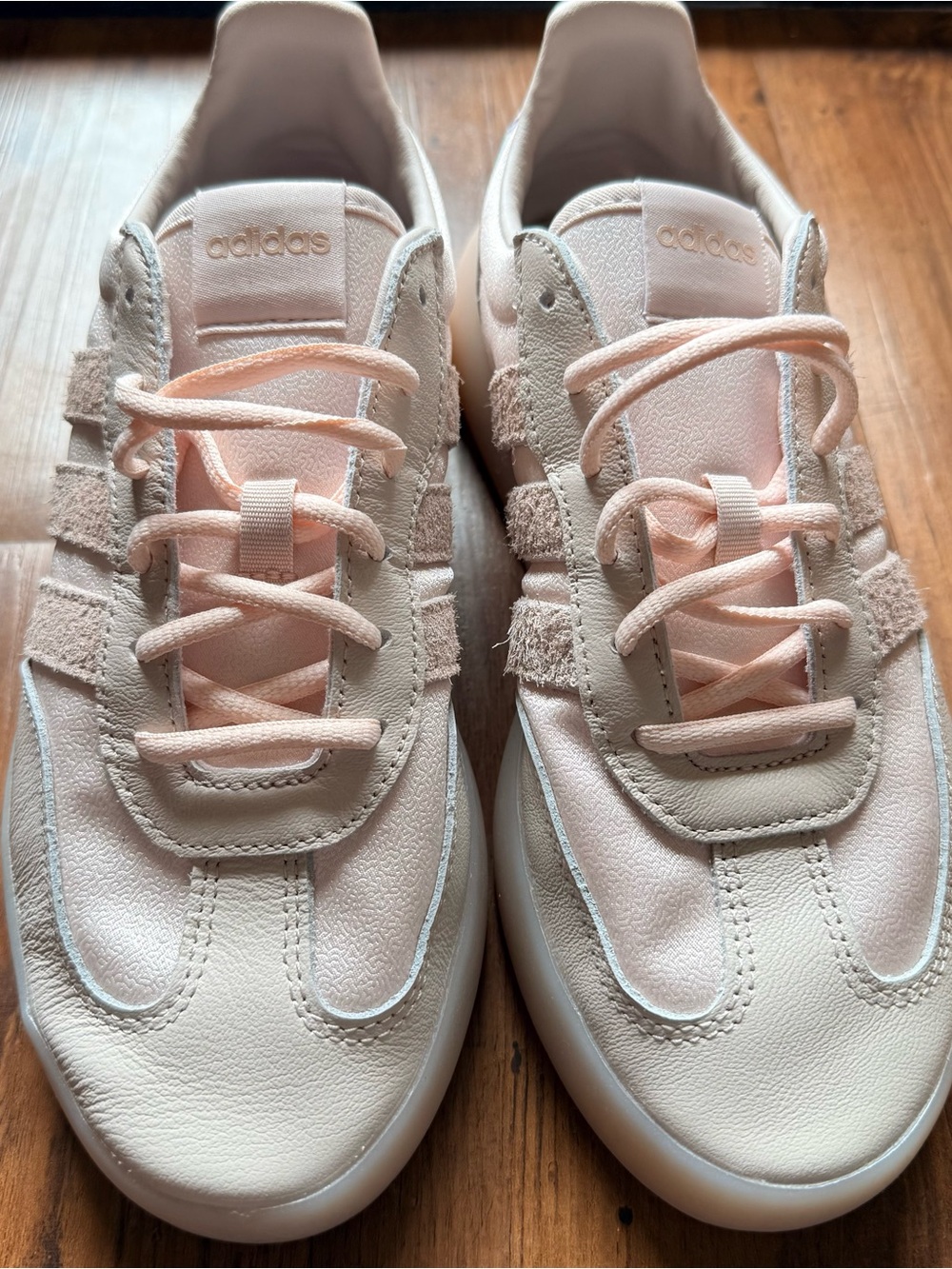 adidas Barreda Decode Pink Leather Lace-Up Sneakers Like New Women’s 8